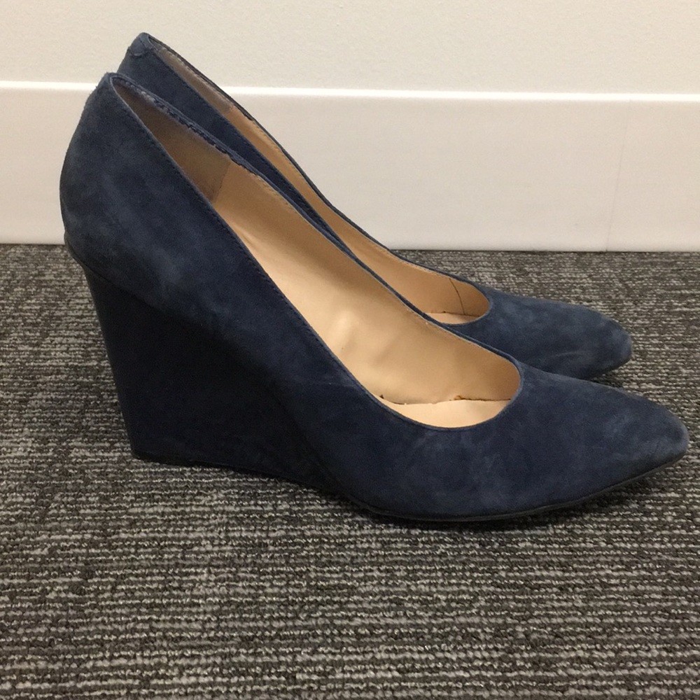 Hard to part with suede wedges